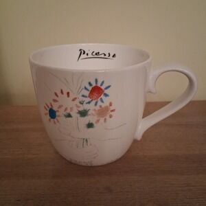 Picasso Living Hands and Flowers  Coffee Mug KMG France. 12 Oz.